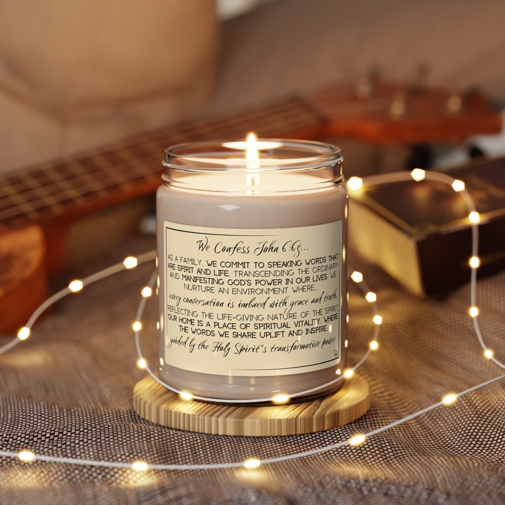 lavender scripture candles