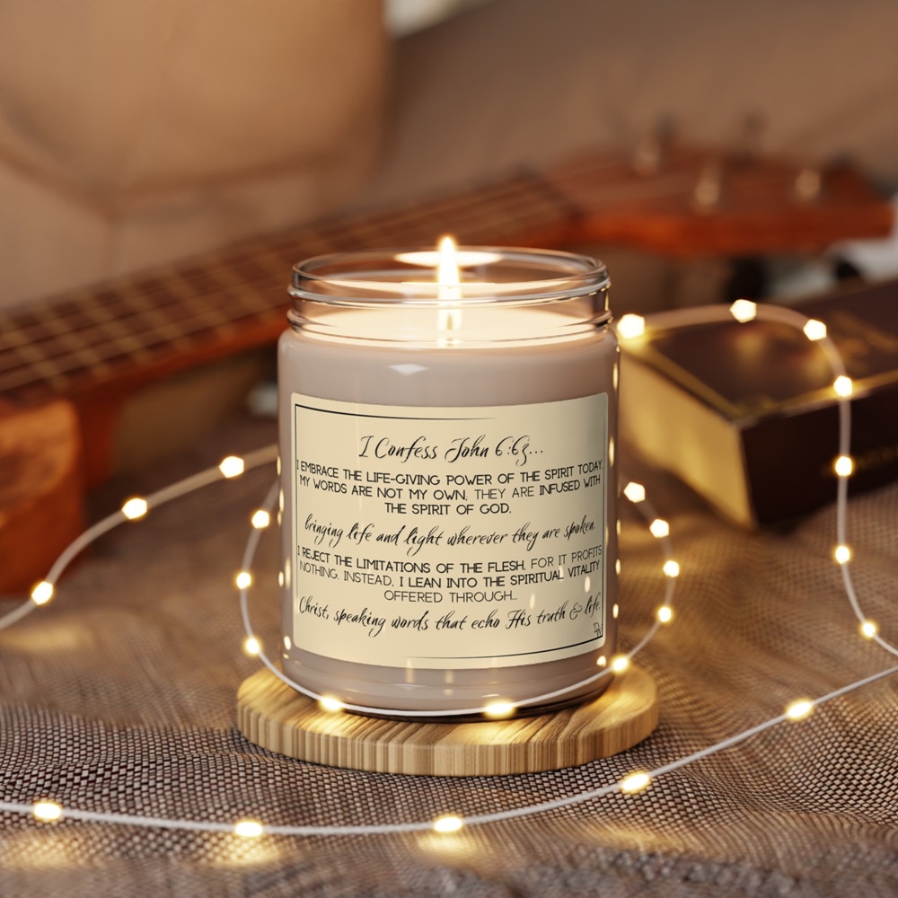 lavender scripture candles